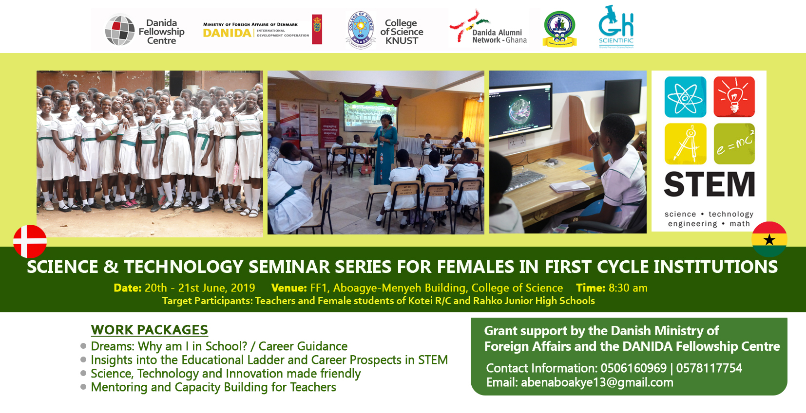 Science and Technology Seminar Series for Girls 2019
