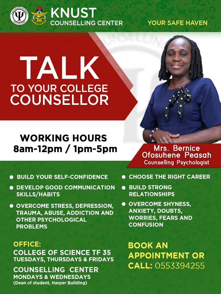 KNUST COUNSELING CENTER, COLLEGE OF SCIENCE