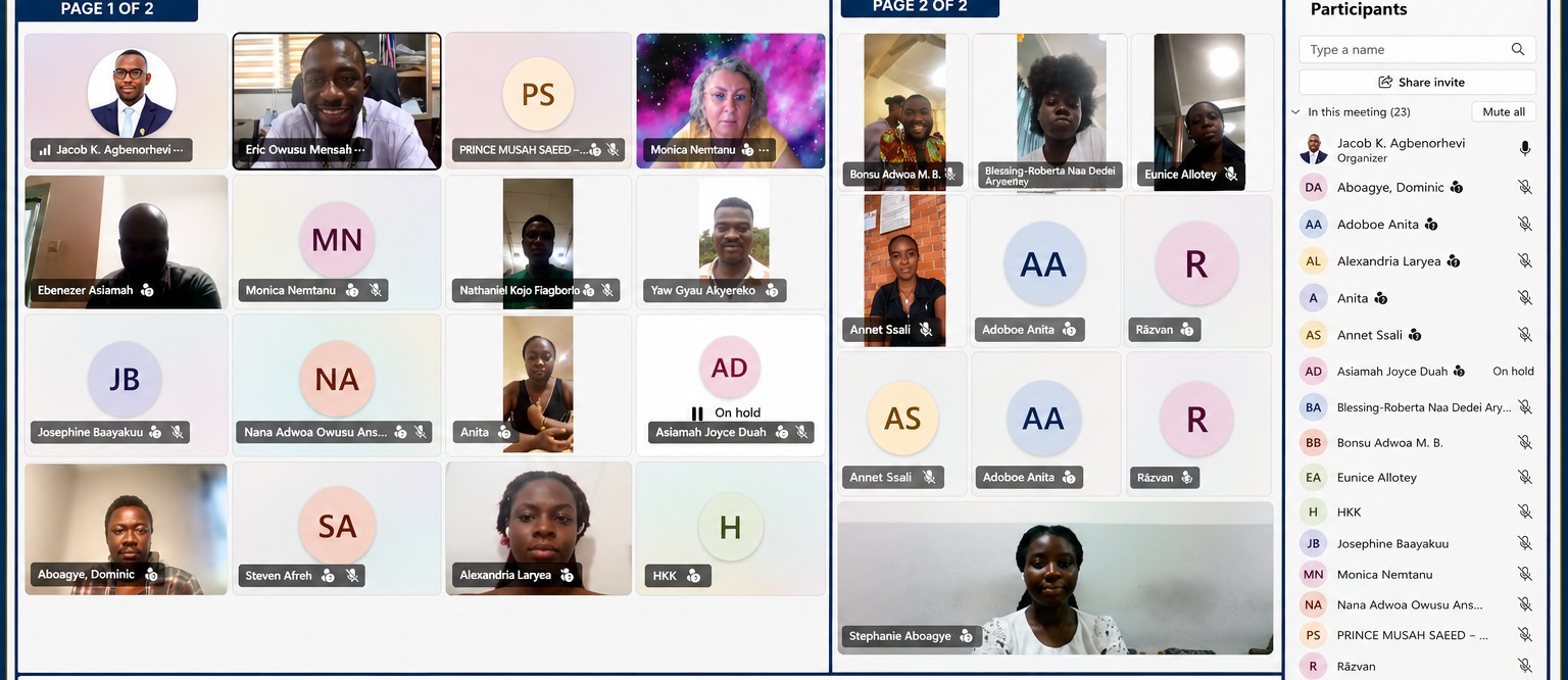 Cross-section of participants joining the virtual webinar