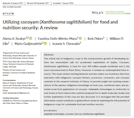 Research Paper by Dr. Abena Boakye and others recognized among top 10% most downloaded papers published in Food Science & Nutrition