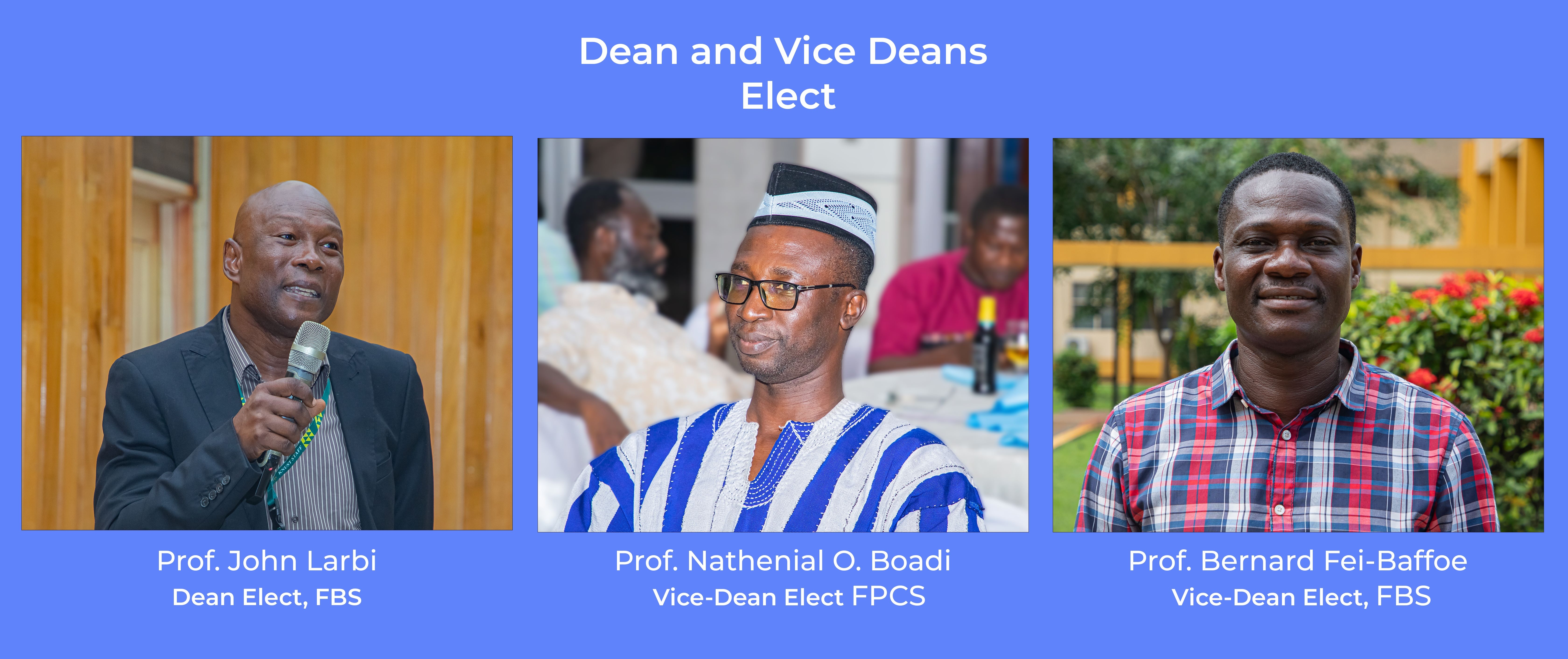 Dean and Vice Deans Elect